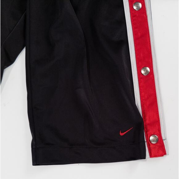 Nike Tear Away Snap Basketball Warmup Pants Y2K Black Red White Stripe Vintage - Picture 3 of 7